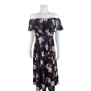 F. Yumi Kim Women Dress  Size S Multicolor Floral Cap Sleeve Off The Shoulder